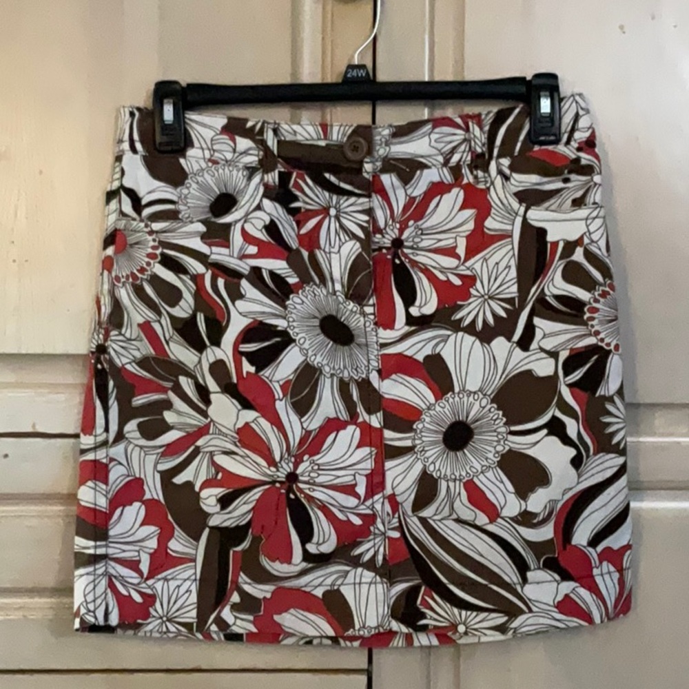 ANN TAYLOR LOFT Skirt Sz 6 above the knee Floral Boho